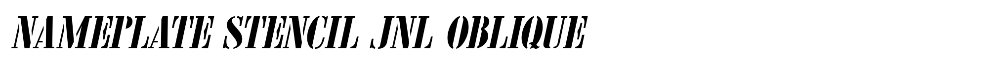 Nameplate Stencil JNL Oblique image